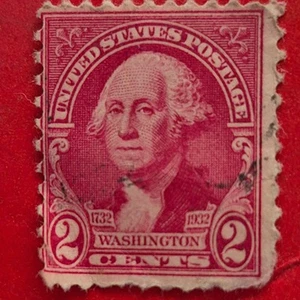 George Washington 2 cent red stamp - Picture 1 of 3