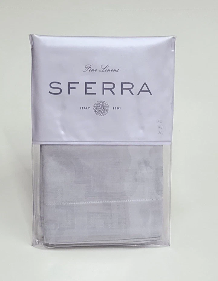 Sferra Laterina Standard Sham Серебристый Хлопок Сатин Жаккард Сделано в Италии - Изображение 1 из 4