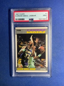 1987-88 Fleer Kareem Abdul-Jabbar #1 PSA 9 MINT HOF - Picture 1 of 2