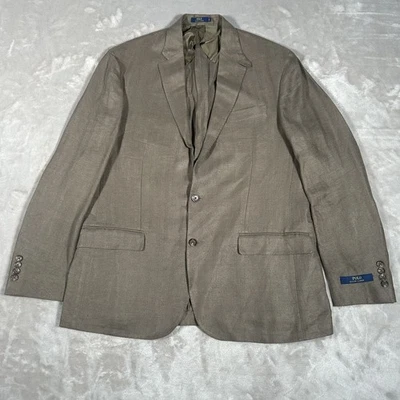 Nuevo con etiquetas Polo Ralph Lauren Blazer Abrigo Deportivo Para Hombres 44R Lino Espiga Hecho en Italia Foto 1 de 4
