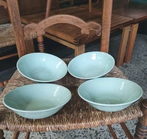 4 Beryll Wood's Ware grüne Schalen - 16,5 cm Durchmesser - Bild 1 von 11