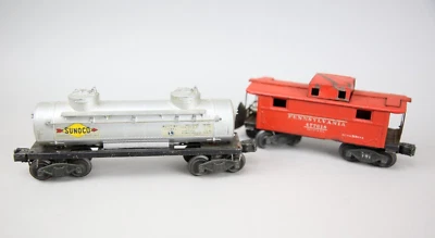 Vintage Lionel O27  Gauge Postwar Pennsylvania 477618 N5 Caboose Tank Car Metal - Image 1 of 4