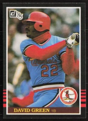 1985 Donruss #303 David Green St. Louis Cardinals - Image 1 of 2