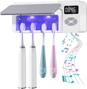 Toothbrush Holder with UV Cleaning, Multifunctional Bathroom Wall Mounted Toothb - Picture 1 of 7