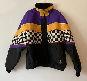 VTG - Sno Rider Size XL 80's 90's Ski Snowmobile Racing Winter Jacket (JT-174) - Picture 1 of 11