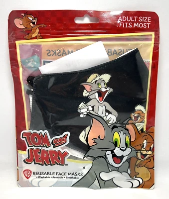 TOM & JERRY Face mask washable Adult Size Fits Most Protection Travel NEW SEALED - Image 1 of 3
