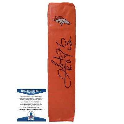 Clinton Portis Signed Football Pylon Denver Broncos Autographed Beckett Proof - Image 1 of 4
