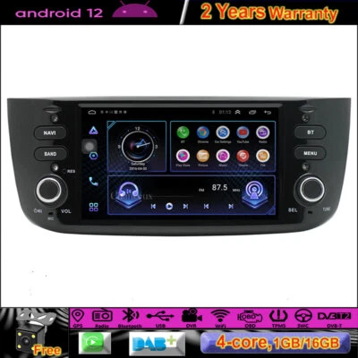 6.2"Android 12 Autoradio DAB GPS SAT Navi BT Carplay For Fiat Punto Linea 10-15 - Bild 1 von 4