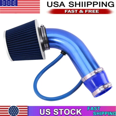 Kit de tubería de admisión de aire frío de 3" con filtro sistema de manguera de flujo de energía accesorios para automóvil Foto 1 de 4