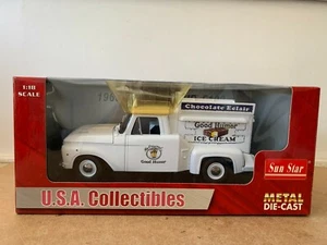 SUN STAR FORD PICK UP F100 ICE CREAM 1965 1/18 EN BOITE D6 - Imagen 1 de 5
