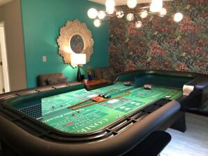 Professional Casino Style 12' Craps Table. Made to order and fully customizable!