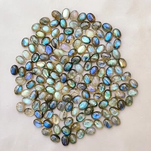 8X6 MM Handmade Calibrated Labradorite Cabochon Healing Handcraft Gemstone MV3-4 - Picture 1 of 3