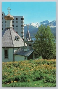 St. Nicholas Russian Orthodox Church Juneau Alaska Postcard SC17193 Mike Roberts - Picture 1 of 2