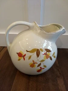 Vintage Halls Superior Jewel Autumn Leaf Round Pitcher  - Picture 1 of 6