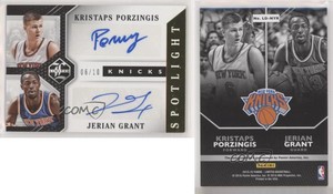 2015 Limited Spotlight Gold /10 Jerian Grant Kristaps Porzingis Rookie Auto RC