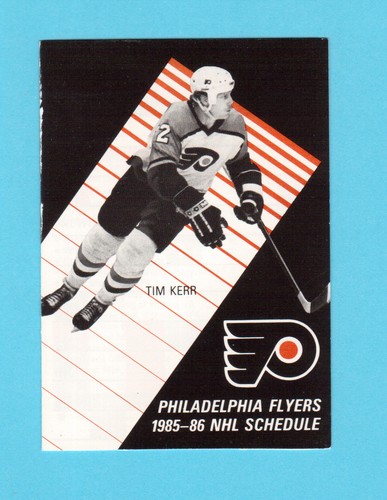 Philadelphia Flyers 1985-86 NHL Hockey Schedule Tim Kerr | eBay