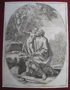 Francesco Antonio Meloni: Joseph Christuskind 1700/Christ Child Print Radierung - Bild 1 von 6