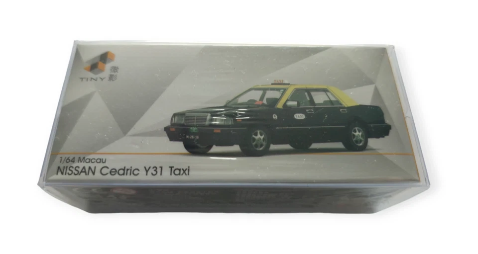 Tiny City MC31 Macau Nissan Cedric Y31 Taxi Black 1:64 - Image 1 of 1