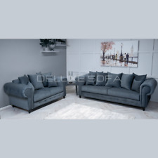 Chester Arm Scatter back Sofa 3+2 Seater Sofa Set Velvet SUITE SETTEE ARMCHAIR