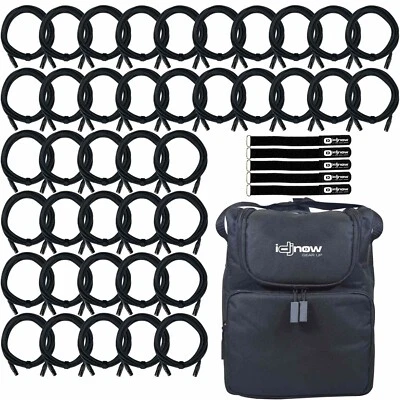 Paquete de 40 cables de transferencia de datos de iluminación de 512 luces DMX macho hembra 3 pines 25 pies Foto 1 de 4