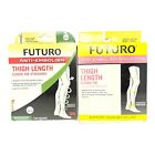 Futuro Anti-Embolism Medium Thigh Length Short White Compression Stockings 2 Pk