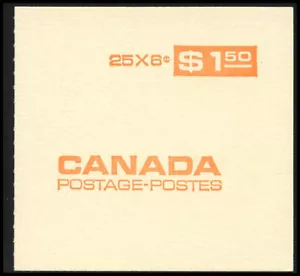 Canada Stamp Booklet - #BK60 DEX, NF (1968) 25 x 6¢ - Picture 1 of 1