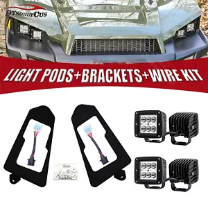 FIT POLARIS RANGER 900 XP -UPGRADE TO 24W LED CUBE HEADLIGHTS KIT FOR 13-19 CREW - Picture 1 of 10