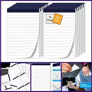 12 Pack Note Pads 4x6 Inch Small Lined Writing Memo Pads Refills Easy Tear no - Picture 1 of 7