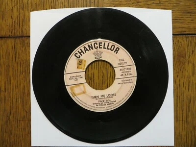 Fabian – Turn Me Loose / Stop Thief! 1959 Chancellor 45-C-1033 Single VG/Generic - Image 1 of 2