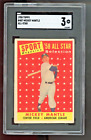 1958 Topps #487 Mickey Mantle All-Star New York Yankees HOF SGC 3