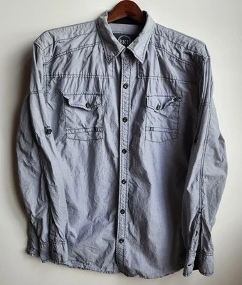 CAMISA MANGA LARGA ABOTONADA XXXL HEBILLA BKE AJUSTE ATLÉTICO BOLSILLOS DELANTEROS ALGODÓN Foto 1 de 4