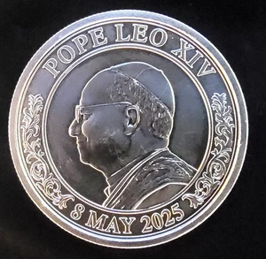 2025 Pope Leo XIV Catholic USA Bullion Church-0.999 Silver 1 Oz Ounce Art Coin - Picture 1 of 2