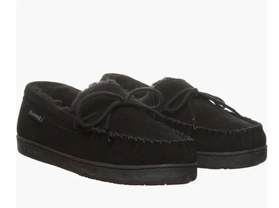 Nuevo BEARPAW Wyden II 2200 Para Hombres Puntera Sin Cordones Negro Forrado en Piel de Oveja 11 Foto 1 de 4