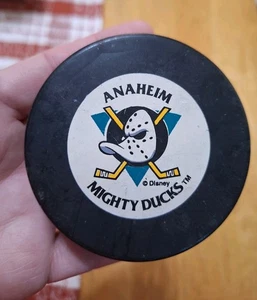 Anaheim Mighty Ducks Vintage NHL 90s Hockey Puck Disney TM - Picture 1 of 6