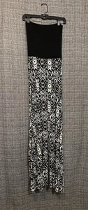 Felicity & CoCo Womens Maxi Dress Black & White Abstract Print Straples Small - Picture 1 of 6