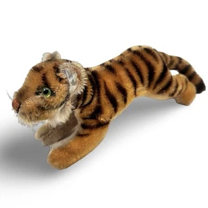 Peluche Steiff Tiger Cub occhi di vetro cuciti naso rosa vintage imbottito - Foto 1 di 8
