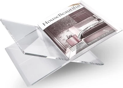 Honygebia Clear Acrylic Book Stands - Cross Frame Acrylic Book Holder, Open B... Foto 1 de 4