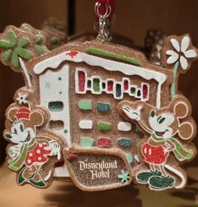 Disney 2025 Disneyland Hotel Mickey & Minnie Gingerbread Christmas Ornament - Picture 1 of 1