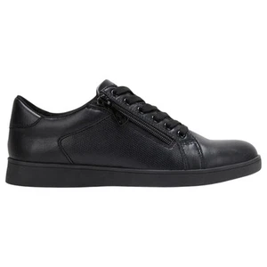 Womens Hush Puppies Mimosa Ladies Sneakers Zip Black/Black Casual Lace Up Shoes - Picture 1 of 6