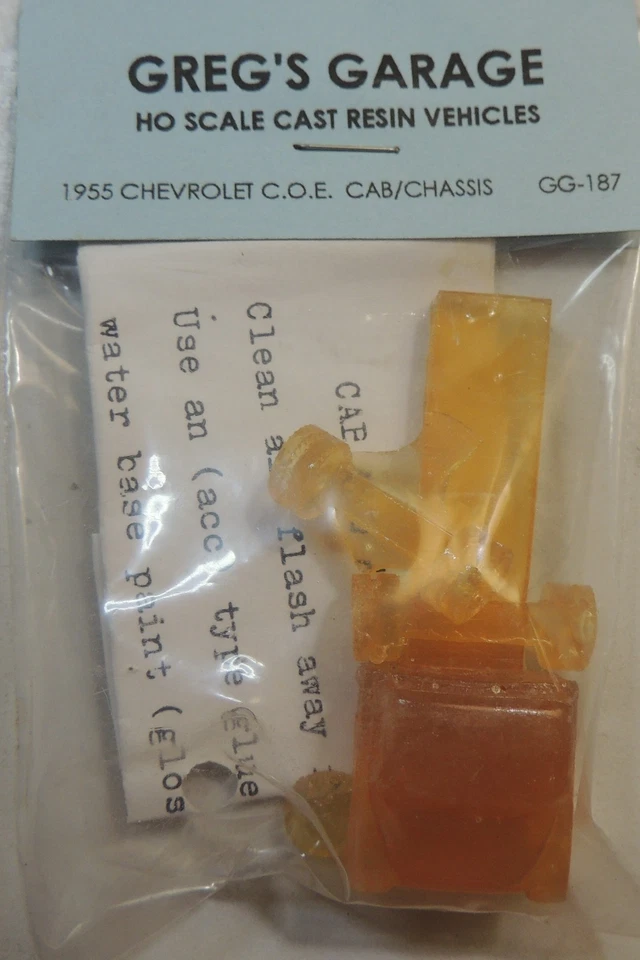 HO 1/87 GREG'S GARAGE 1955 CHEVY C.O.E. Camión cabina/chasis artículo nuevo # GG-187 Foto 1 de 1