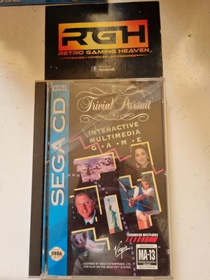 TRIVIAL PURSUIT SEGA CD USA MEGA CD GAME COMPLETE GD CON INC REAR MAIL OFF CARD - Image 1 of 4