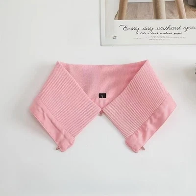 Women Detachable Knitted False Collar Knit Ribbed Collar for Padded Coat Jacket - image 1 of 4