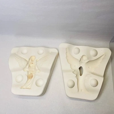 Molde de cerámica fundido Holland H567 Natividad Ángel 2 piezas 8 pulgadas vintage Foto 1 de 4