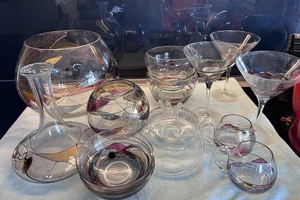 K & K Styling Tiffany Gläser Martini Tassen Schüsseln Bowle Set Handbemalt Antik - Bild 1 von 7