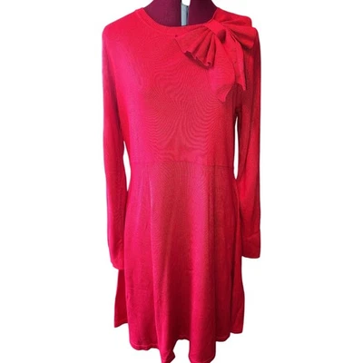 Jessica Howard Size XL Warm Red Swing Sweater Dress  3/4 Sleeve - Image 1 of 4