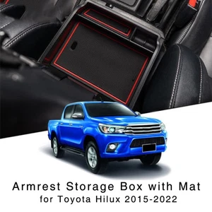 For Toyota Hilux 2015-2023 Armrest Storage Box Center Console Organizer Tray - Picture 1 of 12