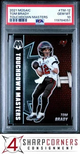2021 PANINI MOSAIC TOUCHDOWN MASTERS #TM-12 TOM BRADY PSA 10 - Picture 1 of 14
