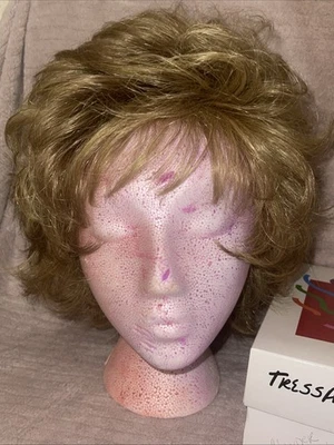 Peluca Tressallure Rubia 14/26 R Jengibre Niebla Matiz Peluca Cabello Corto Rizado Foto 1 de 4