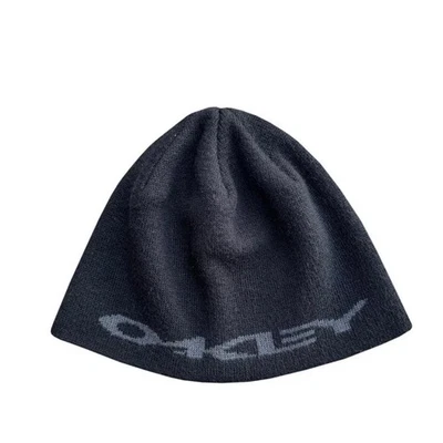 Oakley Black / Grey Spell Out Beanie - Image 1 of 2