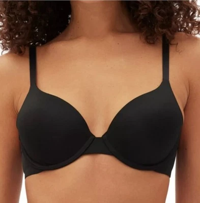Gap GapBody Women's Everyday Essentials T-Shirt Bra True Black 34D, $42.50 - Image 1 of 4